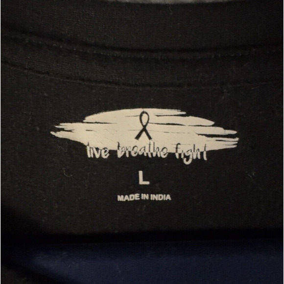 Stronger Together Womens Long Sleeve T Shirt Large Black Pink Ribbon - Picture 3 of 11